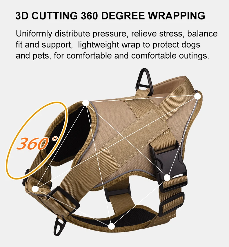 Customisable private label plain colour dog harness  for big dog