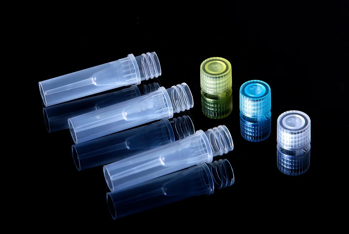 High-quality lab disposable plastic Made Of Pp Material Cryovial Tub 0.5 ML Screw Rnase & Dnase Free Sterile green