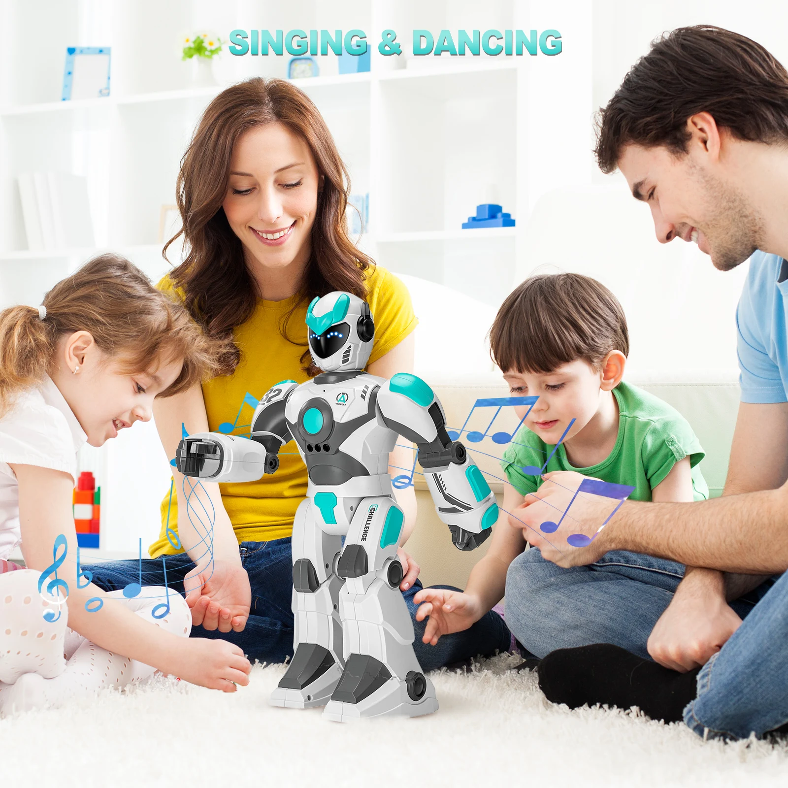 Intelligent Voice Controlled Gesture Sensing Robot Toy Kids Multi-function Programmable Educational Toys Smart Intelligent Robot