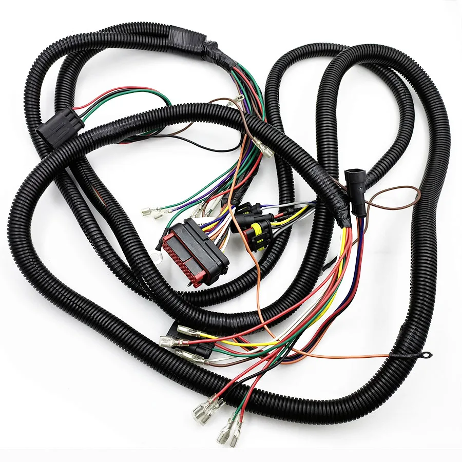 Customized golf cart automotive lighting system wire harness assembling