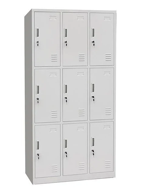 Metal 9 Door Office Furniture Wardrobe Steel Gym Locker  Laboratory Equipment Dealers