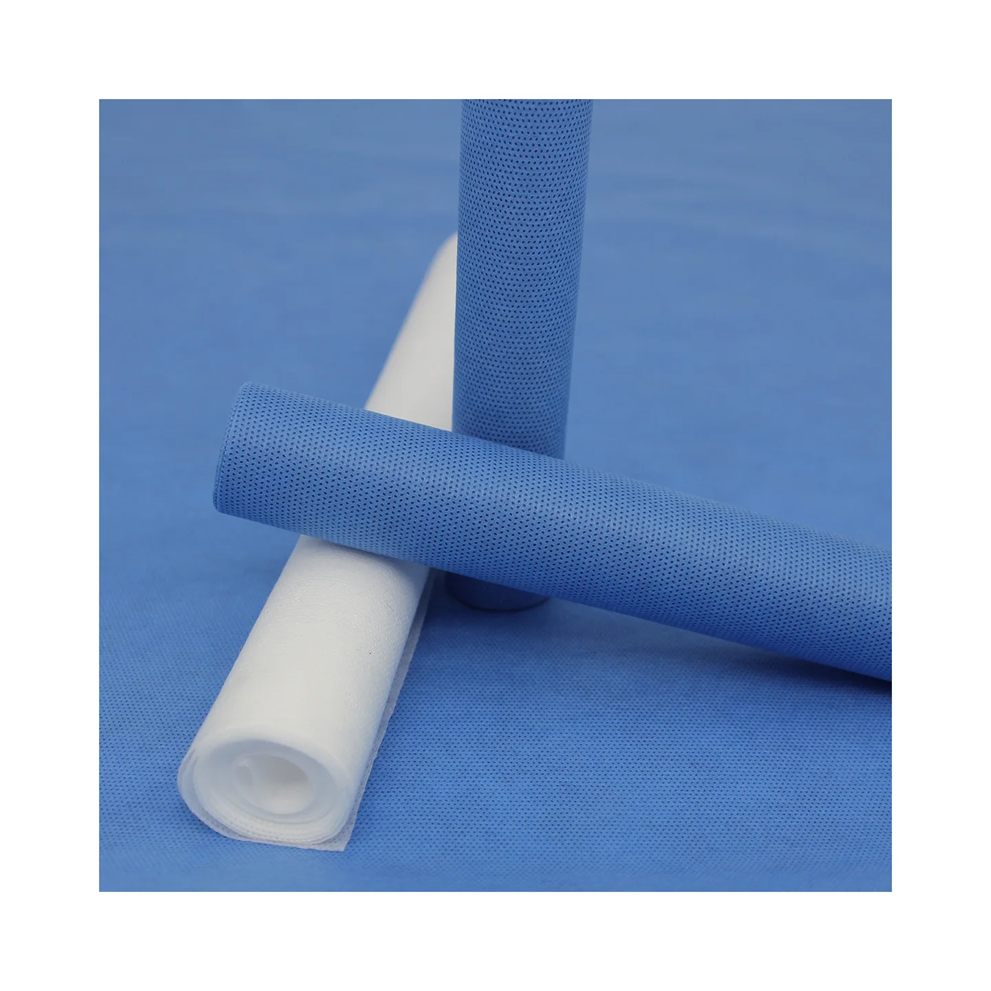 Non-toxic SMS 45g Blue White Nonwoven Medical Fabric Material/disposable Sms Surgical Gown Fabrics