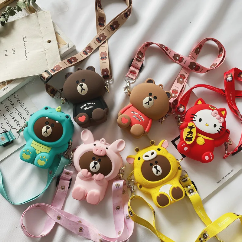 Силиконовый кошелек для женщин, силиконовый кошелек для ключей для детей, популярный милый портативный дизайнерский Тонкий Модный мультяшный подарок, карман унисекс