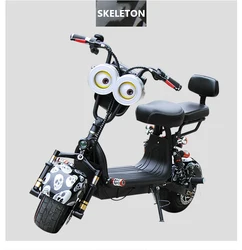 48V 800W Lithium Battery Front Hydraulic Cute Fat Tire Folding Electric Scooters Citycoco Motorcycle E Scooter Adult