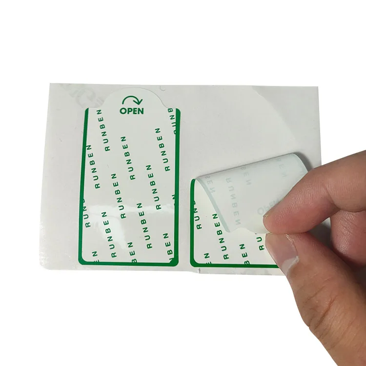 Self adhesive waterproof wet wipe sealing labels removable PP label for wet wipe sealing