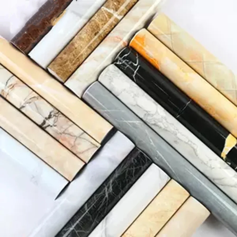 Luxury peel and stick solid removable adhesive marble kitchen water proof wall paper