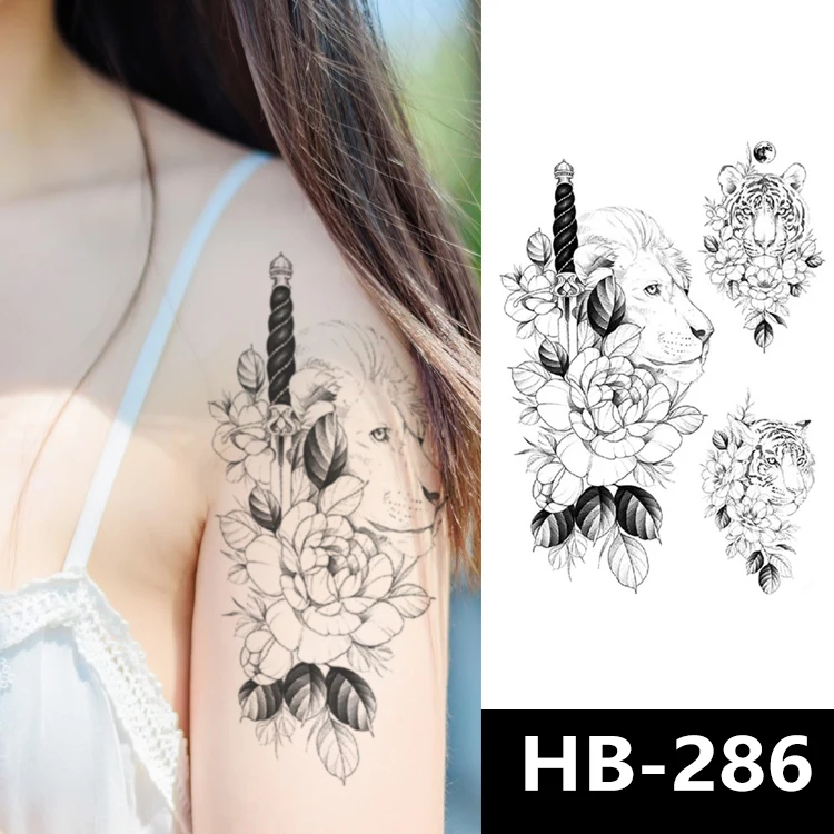 HB series hot sale fashionable sexy men women girl body art colorful waterproof temporary tattoo stickers