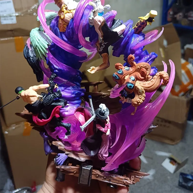 One Pieced King Vice Yama Ghost Luffy anime figures Zoro LS throne Sauron hand statue model display a gift action