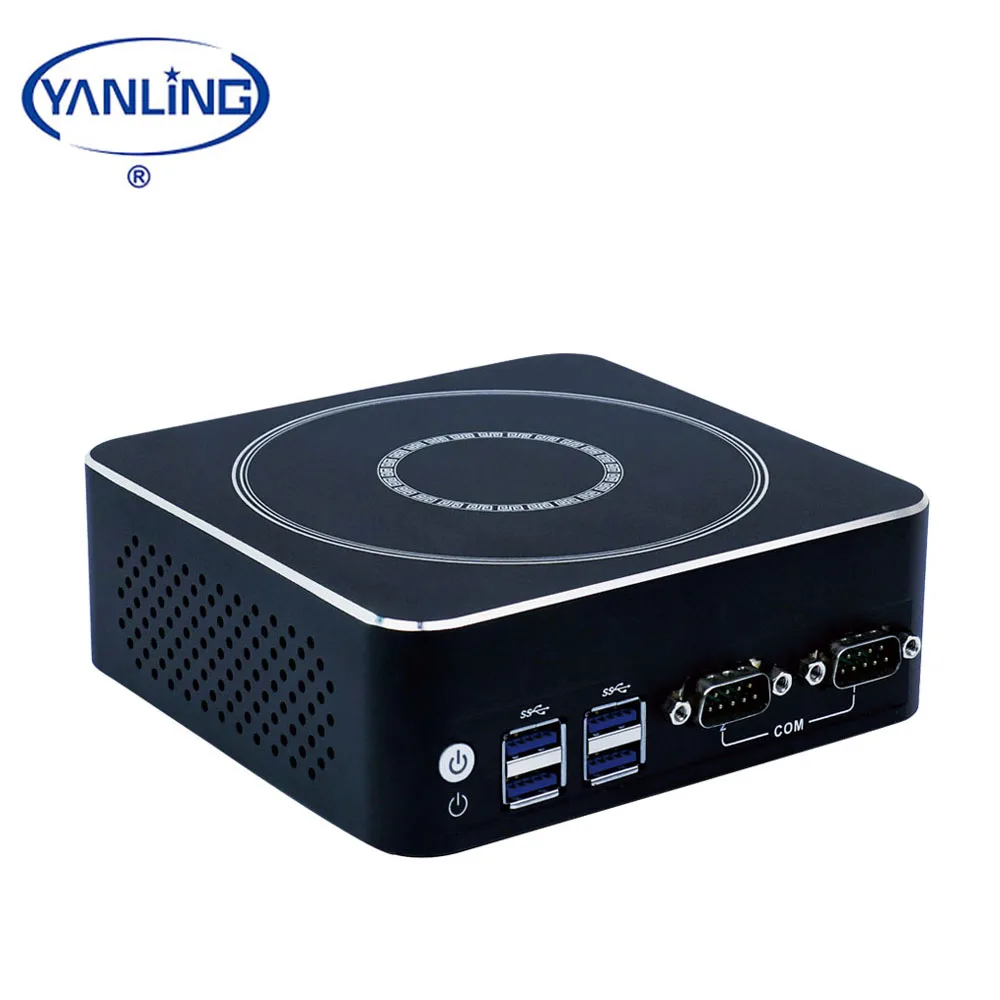 Yanling Best Мини ПК i7 7500u процессор 2 Lan Barebone Настольный игровой компьютер с 4 USB3.0 USB2.0