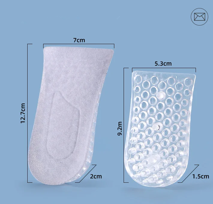 Height-increasing insole 2/3/4 layers Air Cushion Heel plug-in lifting shoe insole men and women invisible elevator adjustable h