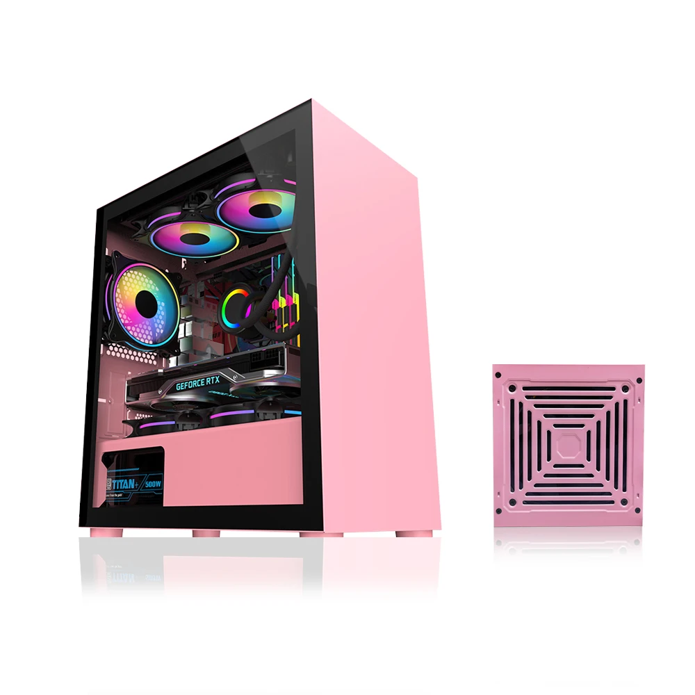 Matx Desktop Computer Case Full Tower Cabinet Transparent Gaming Pc Cabinet Cases For Mini Pc Case