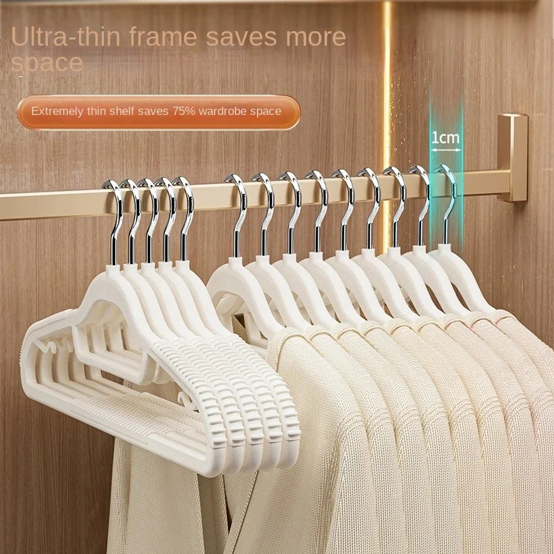 Ledol Multi-functional non-slip coat hanger to organize and store dry and wet dual-use trackless coat hanger