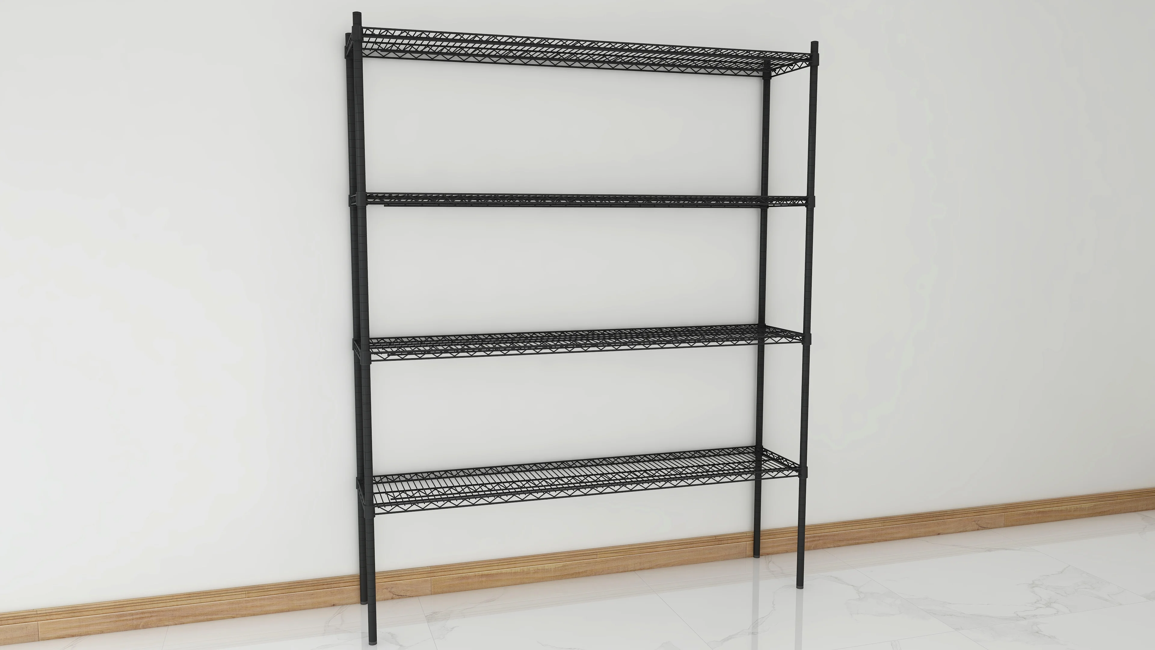 kitchen shelving 4 tier  chrome shelving pole  wire shelving unit metal rack shelf