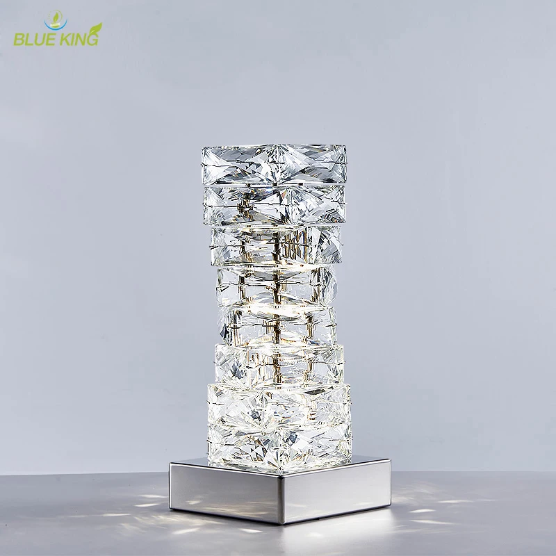 Post modern luxury hotel bedside room LED 5W cob lampe de table stainless steel silver table lamp Home deco pool table lamp