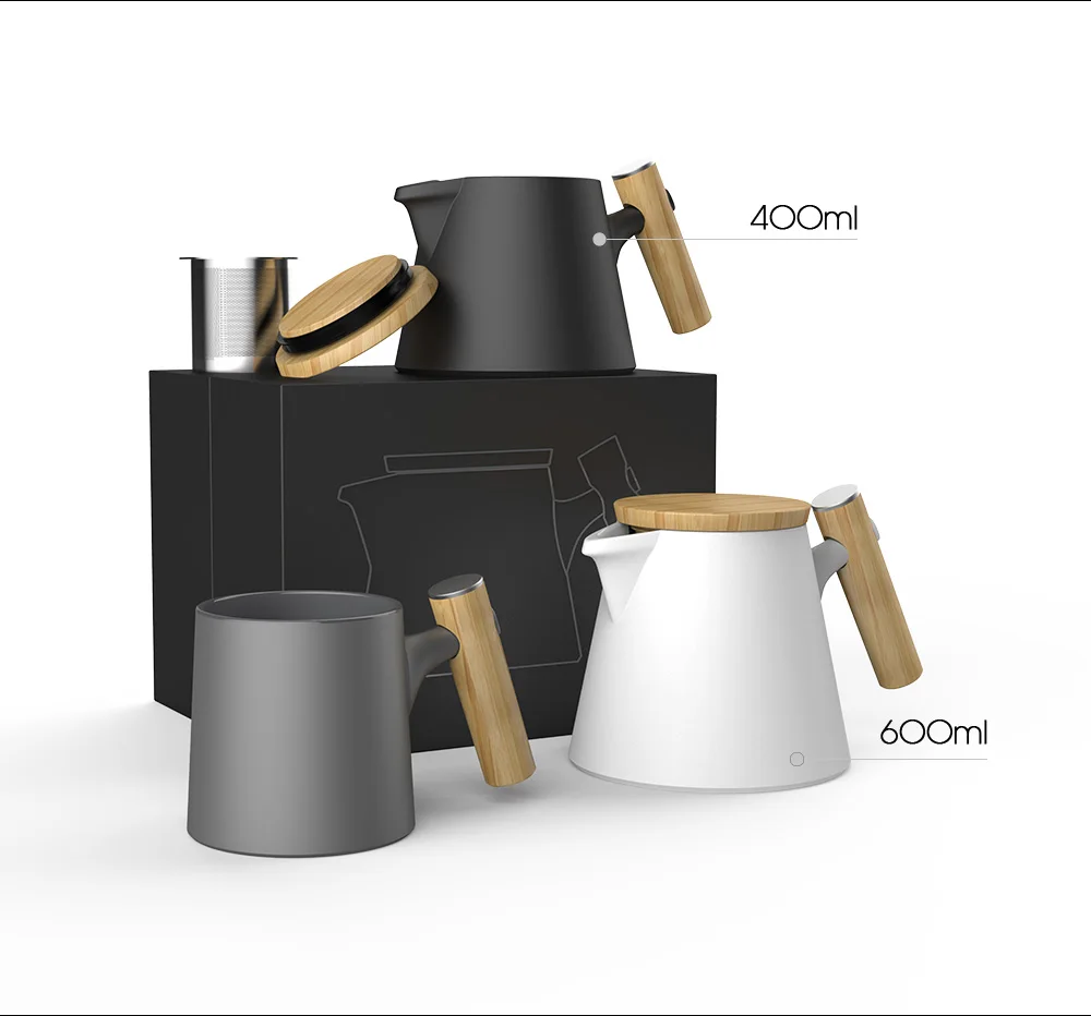 New Arrival 800ml ceramic teapot with infusers for loose tea