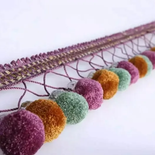
Handmade Chain Decorative Curtain Pom Pom Fringe/curtain Lace 
