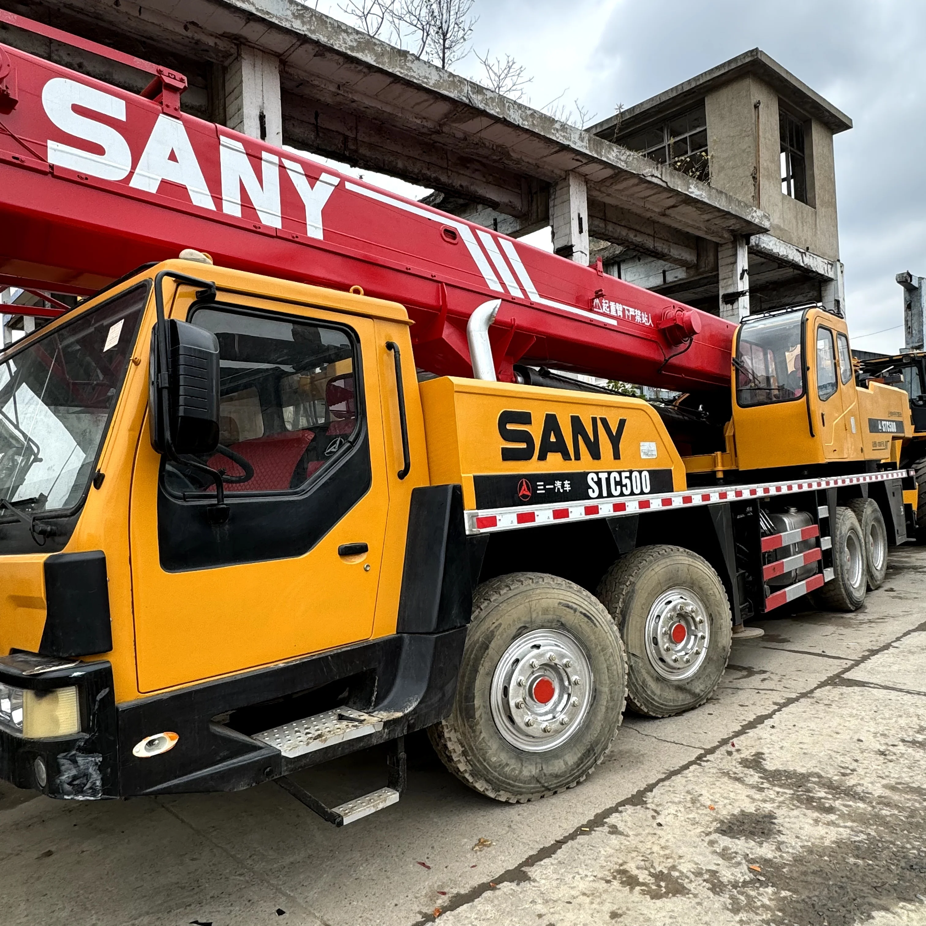 50 тонн Подержанный автокран Sany STC500 гидравлический мобильный кран дешевая цена Автокран