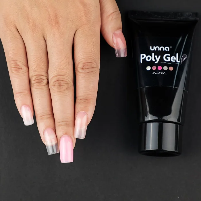 UNNA 60ML Acrylic Poly Nail Gel Easy Apply Soak Off Nail Extension Polygels