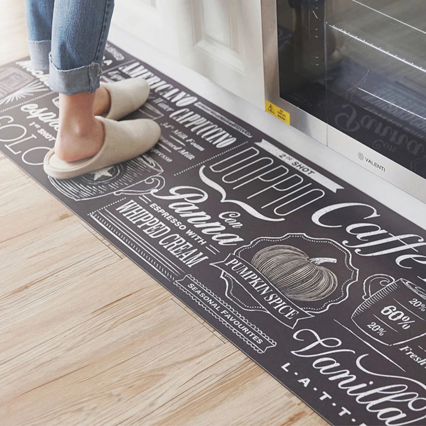 Kitchen Mat Grey Super Absorption Non-Slip Kitchen Rugs for Kitchen Floor Home Office Sink Laundry