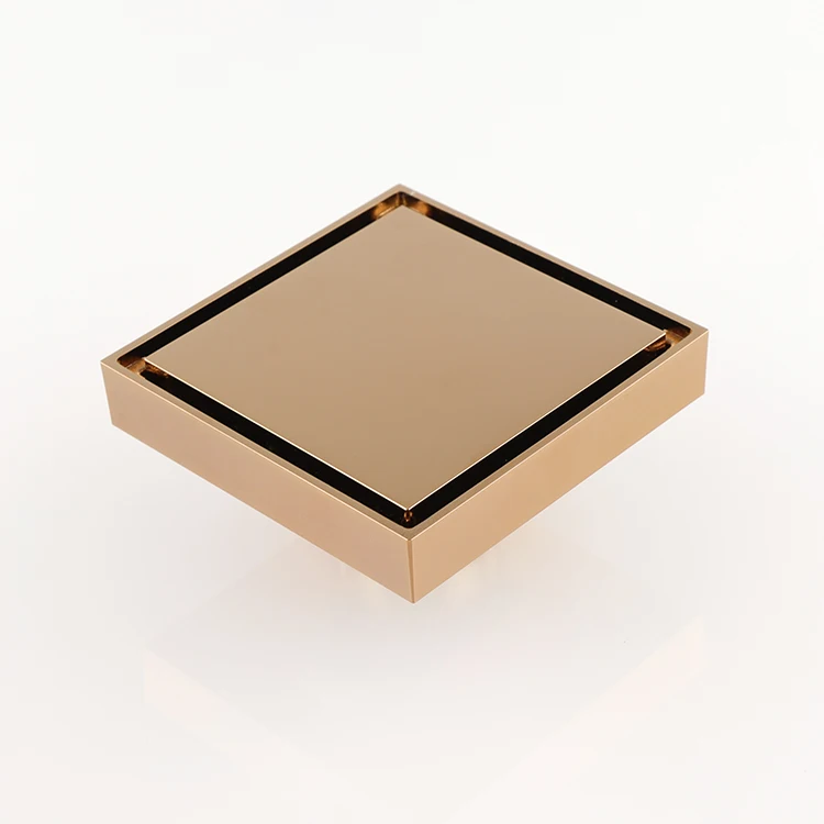 Hot sales HIGH QUALITY 10*10CM  anti odor brass square antique brass floor drains