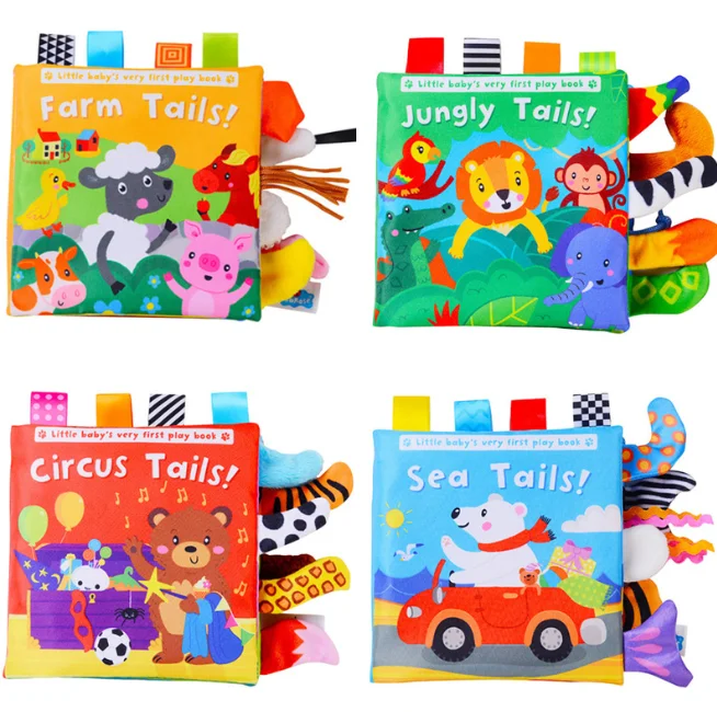 Animal Style Newborn Baby Toys Learning Educational Kids Cloth Books Cute Infant Baby Fabric Book Soft Cloth Books Toys for Baby