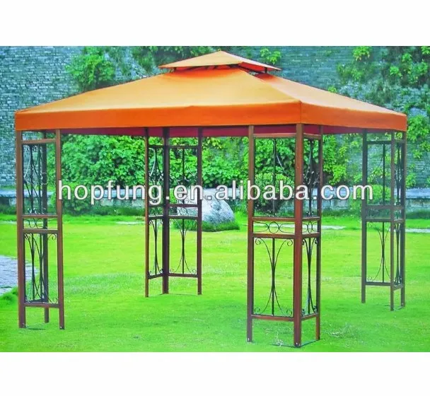 Modern  Garden Gazebo Square Pergola Aluminum Wood Frame Sunshade Function Polycarbonate PVC Material Stylish Arch Pavilion