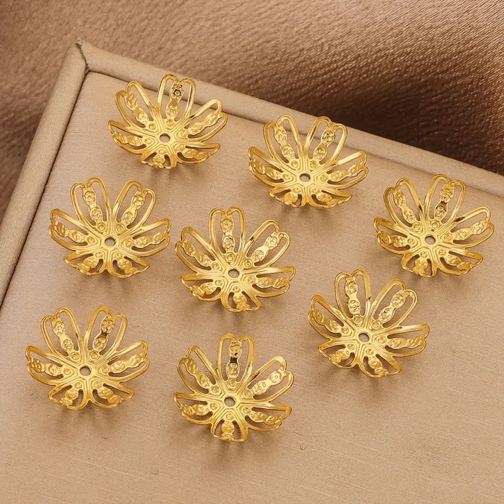 14mm Tassel Caps Diy Flower Shape Loose Spacer Beads End Bead Cap For Diy Jewelry Bracelet Necklace Accessories Finding Making