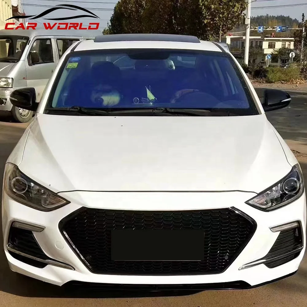 Car Face Kit For HYUNDAI 2016-2019 Elantra Car  Body kit  For Elantra 2017 Modified  Sport Model Plastic Material
