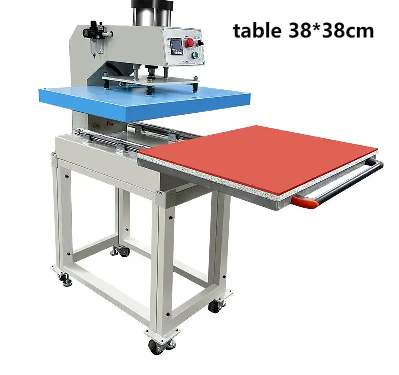 Pneumatic Heat Press Clothes Flatbed Single Station Dye Sublimation Heat Press Machine