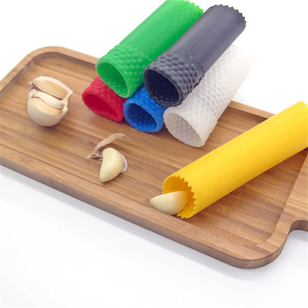 Best Sale Kitchen Practical Tool Soft PVC Silicone Rubber Garlic Press Peeler Opp Bag Fruit & Vegetable Tools Silicone Cloves