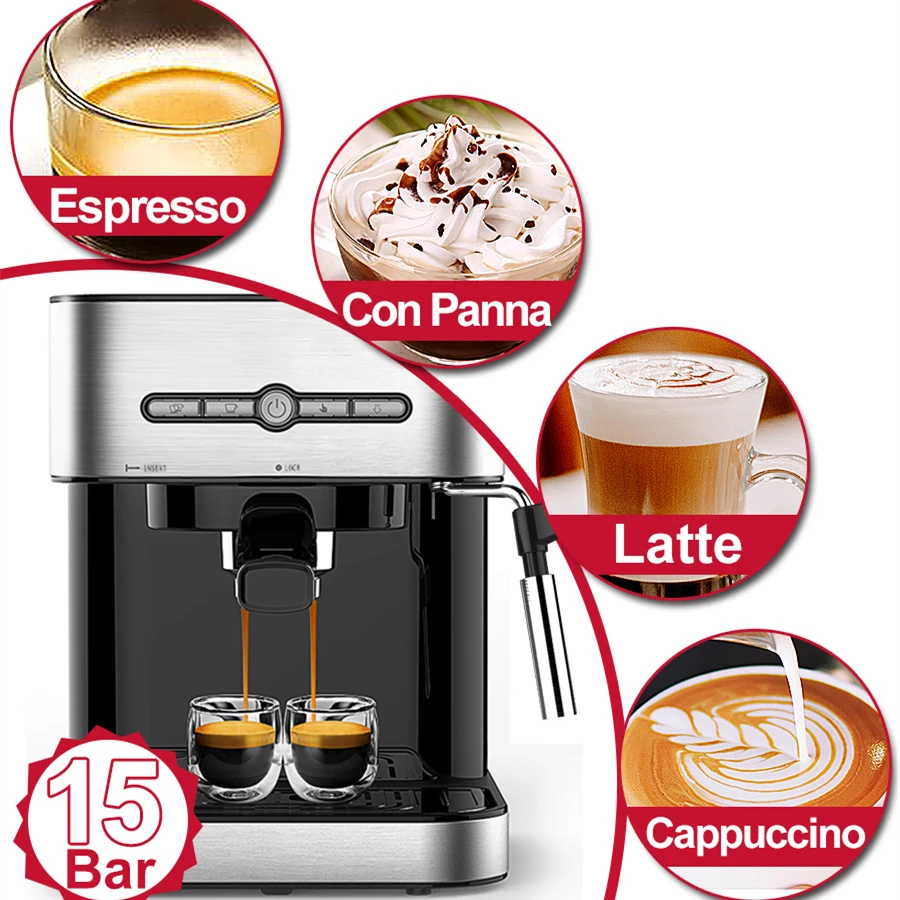 Italian Espresso Coffee Maker Wholesale High Quality Espresso Coffee Machine Home Semi Automatic Coffee Machine