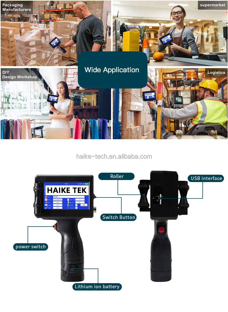 Portable Encoder Coding Machine Handheld Expiry Date Batch Number Code Inkjet Printer
