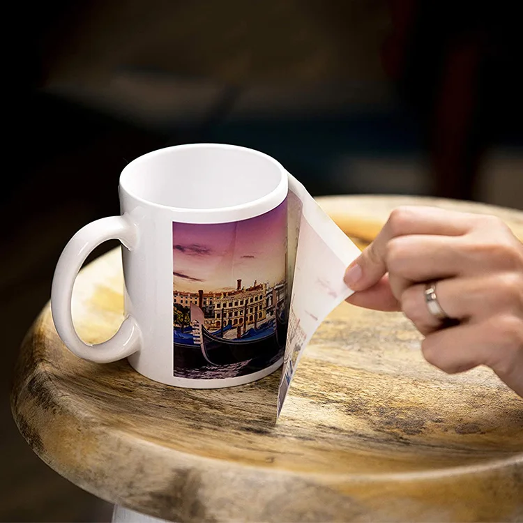 Personalised printed luxury sublimation coffee ceramic mugs magic color changing warmer temperature control porcelain mugs