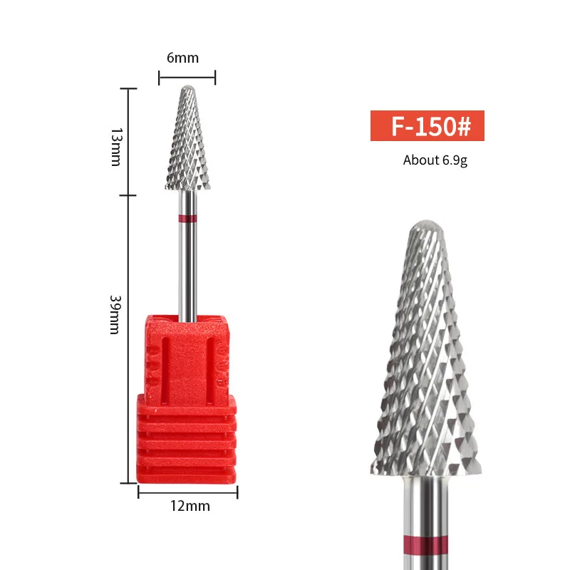 High Quality Tungsten New Nail Art Tungsten Steel Nail Removal Pre-Treatment Grinding Head Umbrella Shape Nail Drill Bit