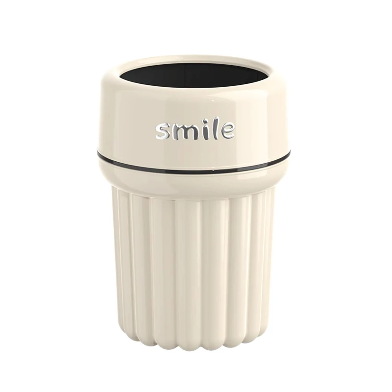 12L Stylish drawing room Kitchen office Bathroom Round Large Capacity Mini Plastic Trash Can Garbage Container