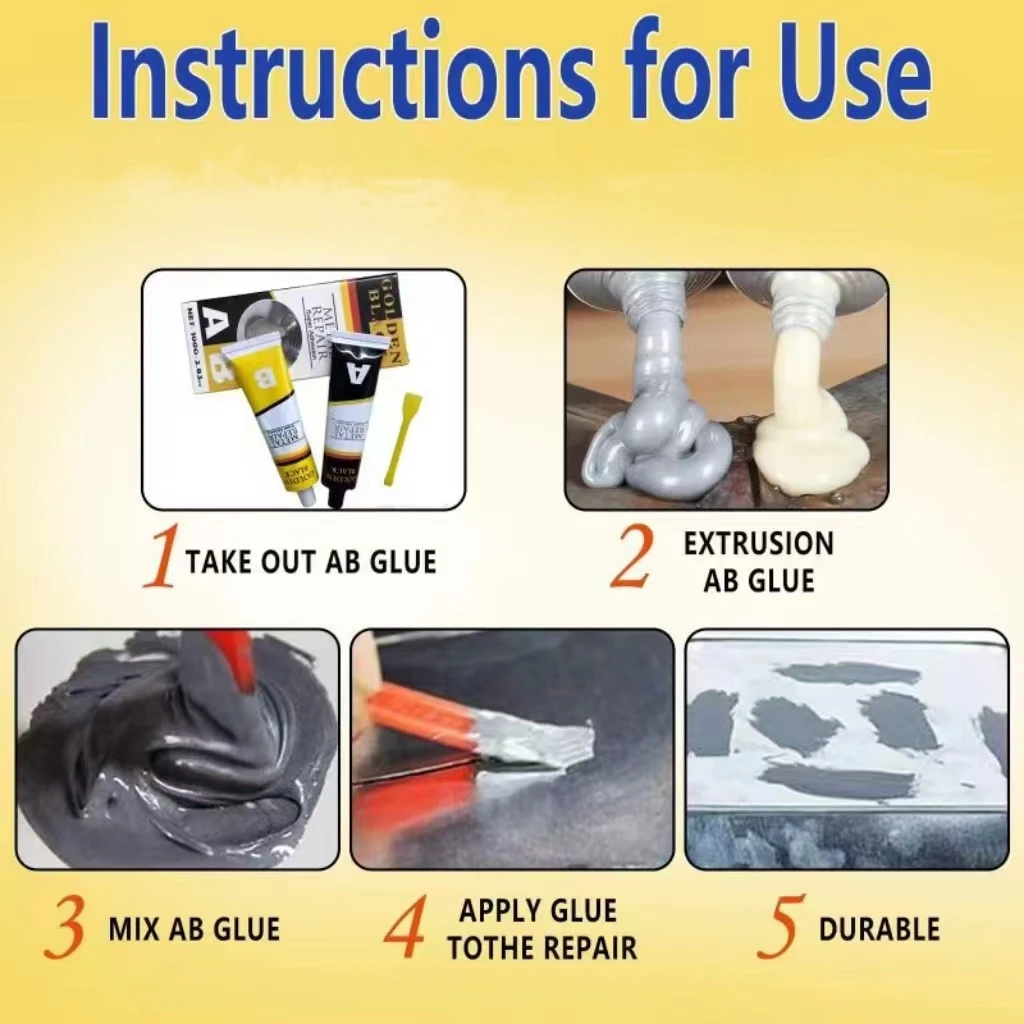 Low price manufacturer best quality weld casting repair glue metal repair strong glue welding epoxy resin metal repair ab glue