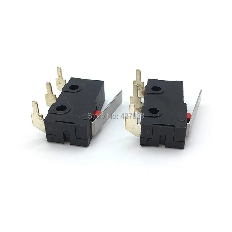 Limited Switch 3 Pin Right Angle NO NC 5A 250VAC Micro Switch KW12 With Lever 16MM