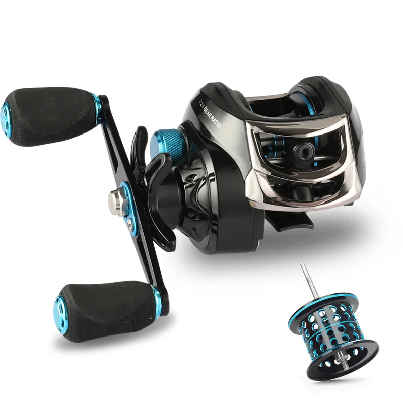 High-speed drip wheel fishing reel with magnetic brake system baitcasting reel