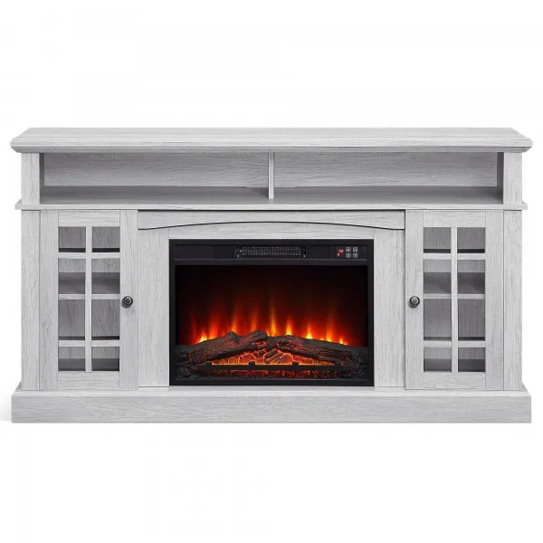 
Decor Flame Remote Control Electric Fireplace with Tv Stand entertainment center with fireplace 