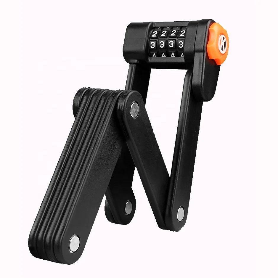 Heavy Duty Anti Theft Smart Secure Guard Folding Bike Chain Lock with Keys and Frame Mount for Bikes or Scooters