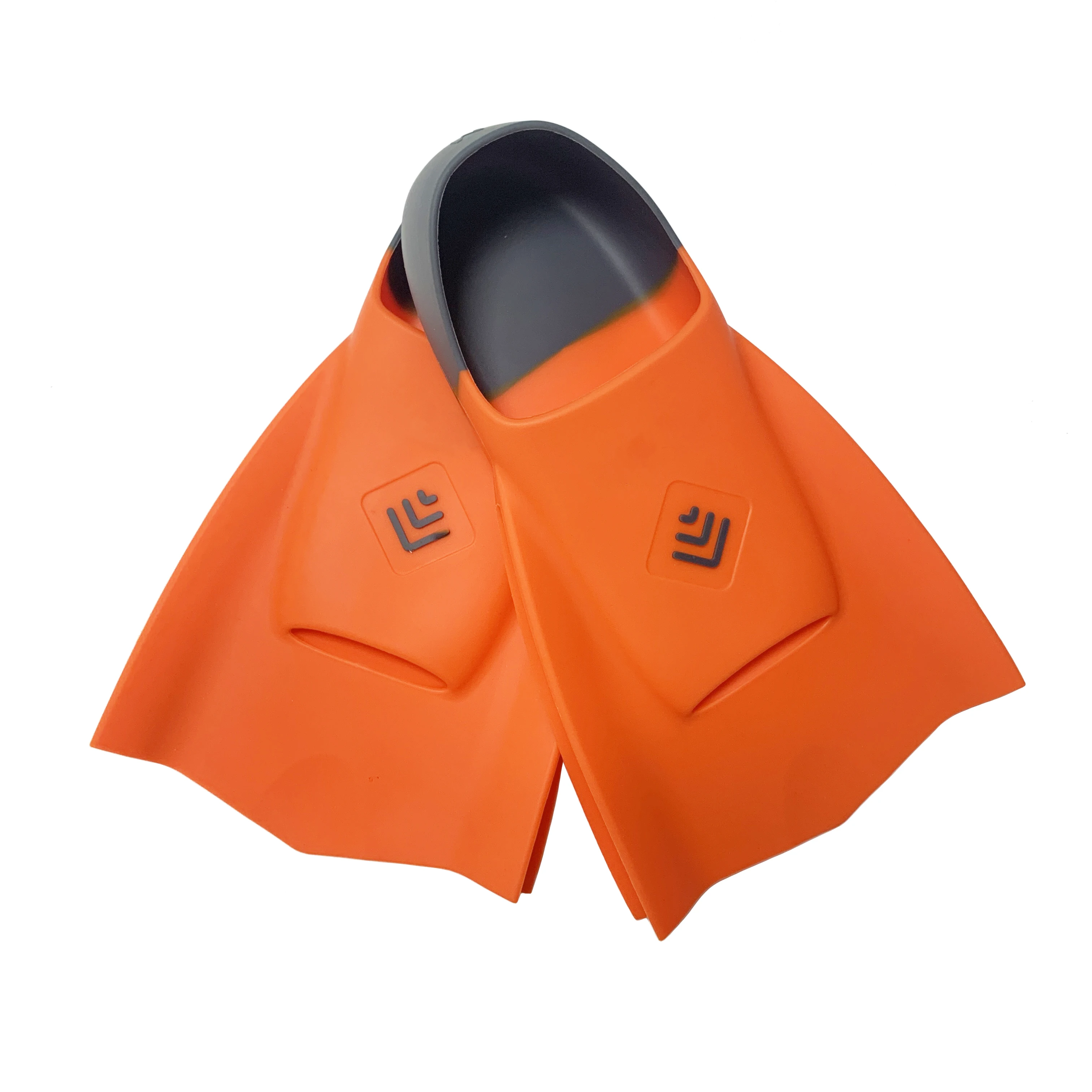 Adult Full Silicone Swimming Training Fins Full Foot Professional Swim Fin Shoes Short Blade Diving Snorkeling Flippers
