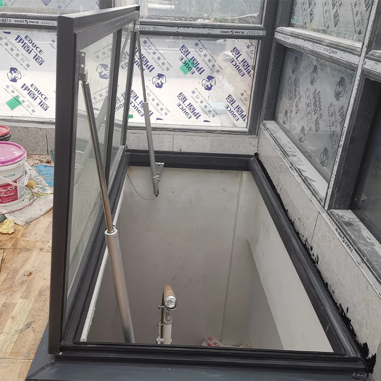 New arrival doubleglazing Seamless welding Screw machine skylight sunroof for Flat roof