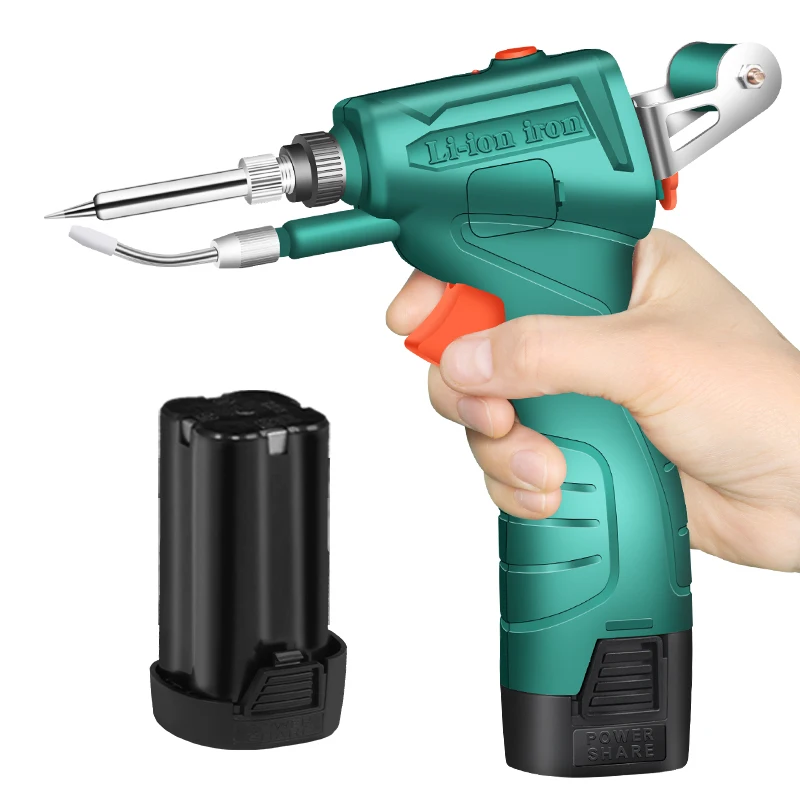 Handheld Electric Iron Welding Gun Internal Heat Lithium Battery Automatic Feed Tool Set Cordless Pistol Grip Handpiece Style