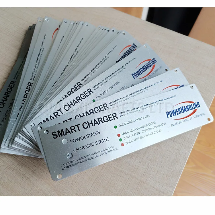 Custom laser engraved aluminum machine nameplate ss etching metal label etched stainless steel name plate