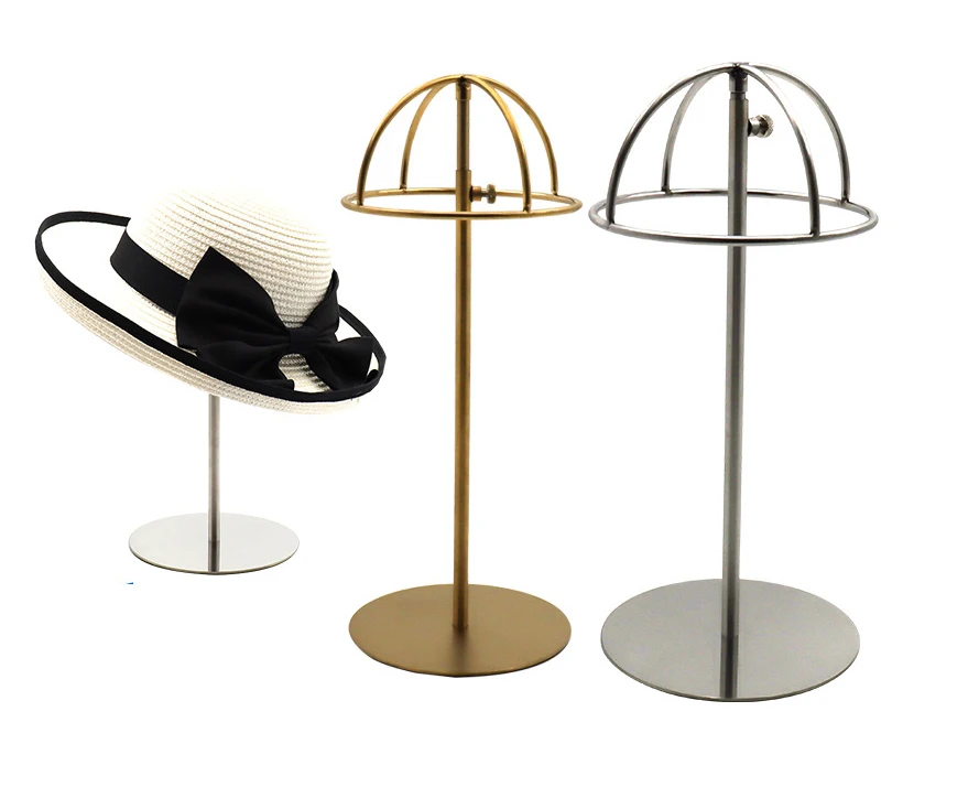 High and low adjustable hat stand display rack for supermarket stores, available in a variety of colors