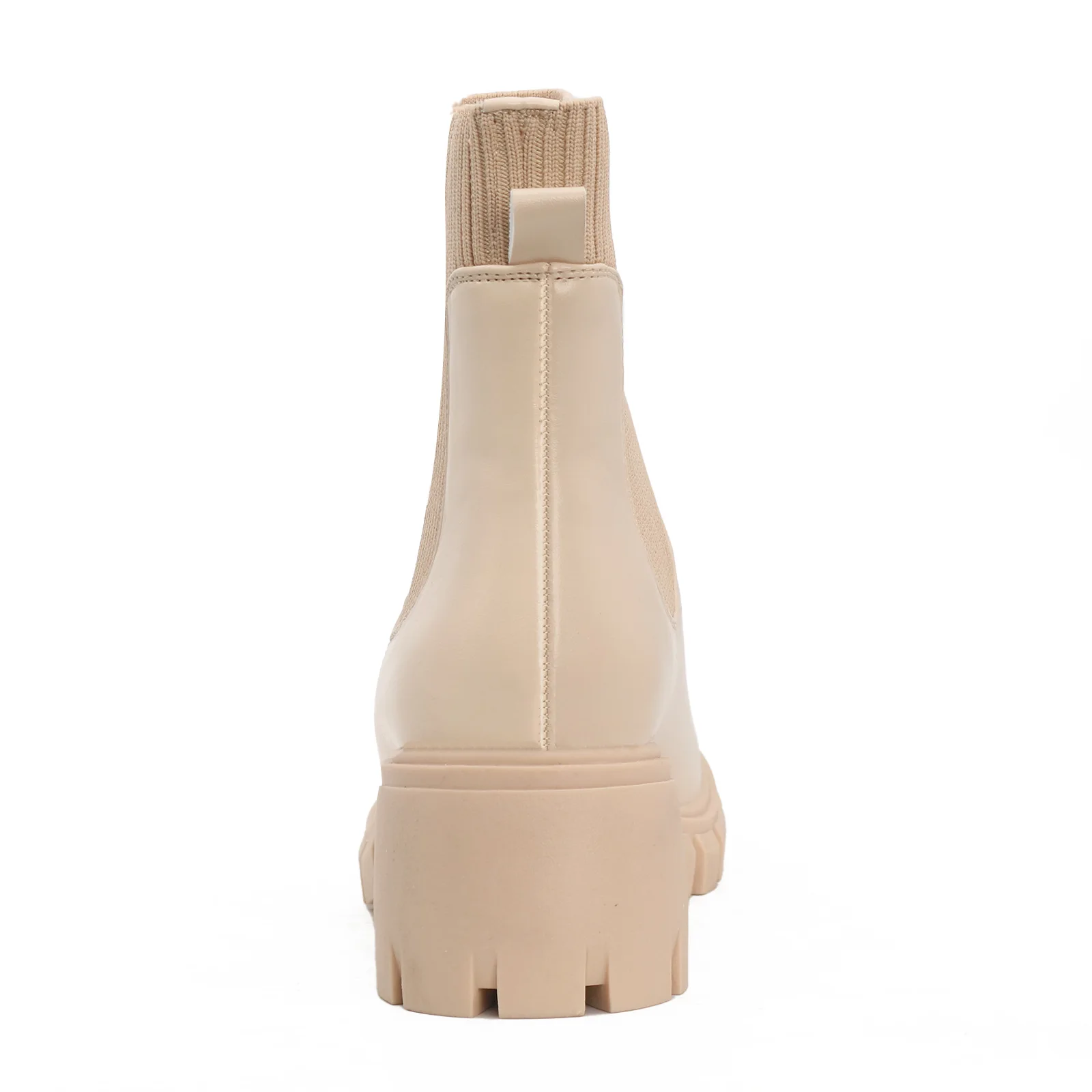 Wholesale custom women boot western round toe flat heel ankle ladies autumn winter chelsea boots