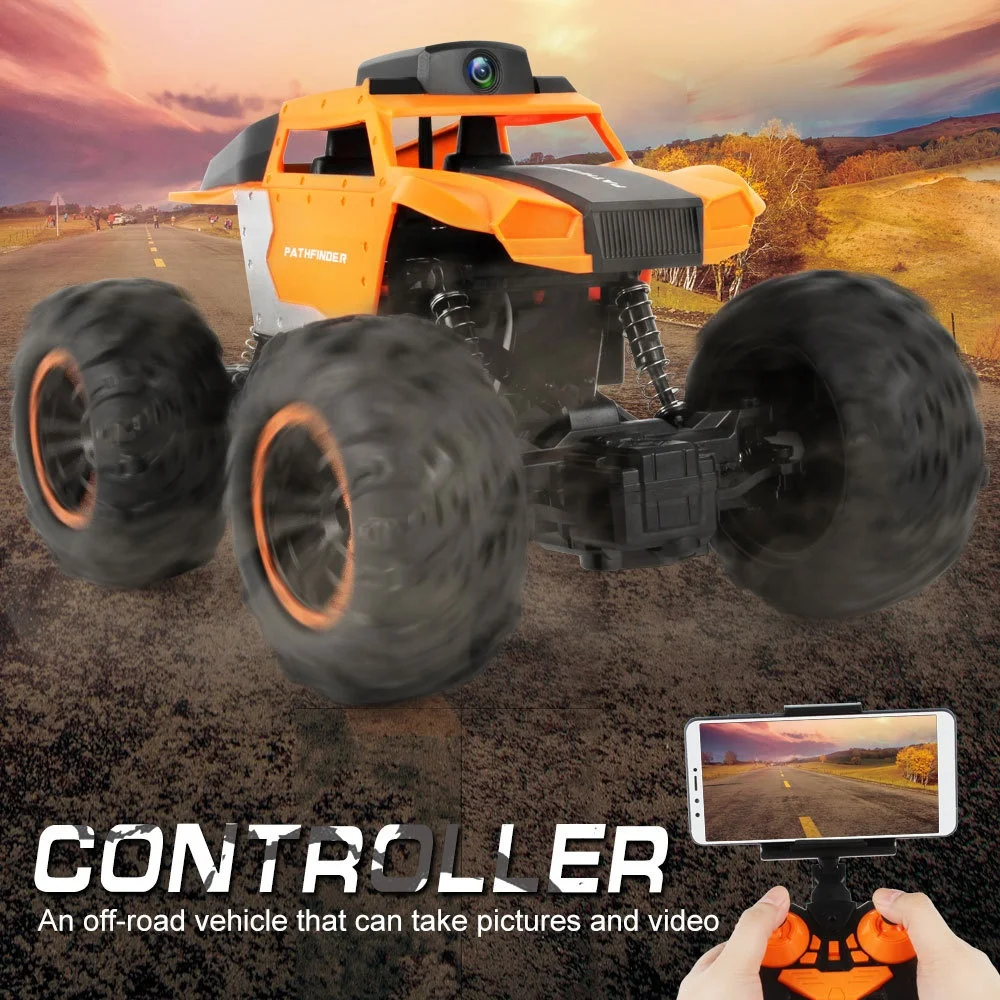 2.4g high-speed off-road camera remote control car hd photo video four-way rc car climbing toy car