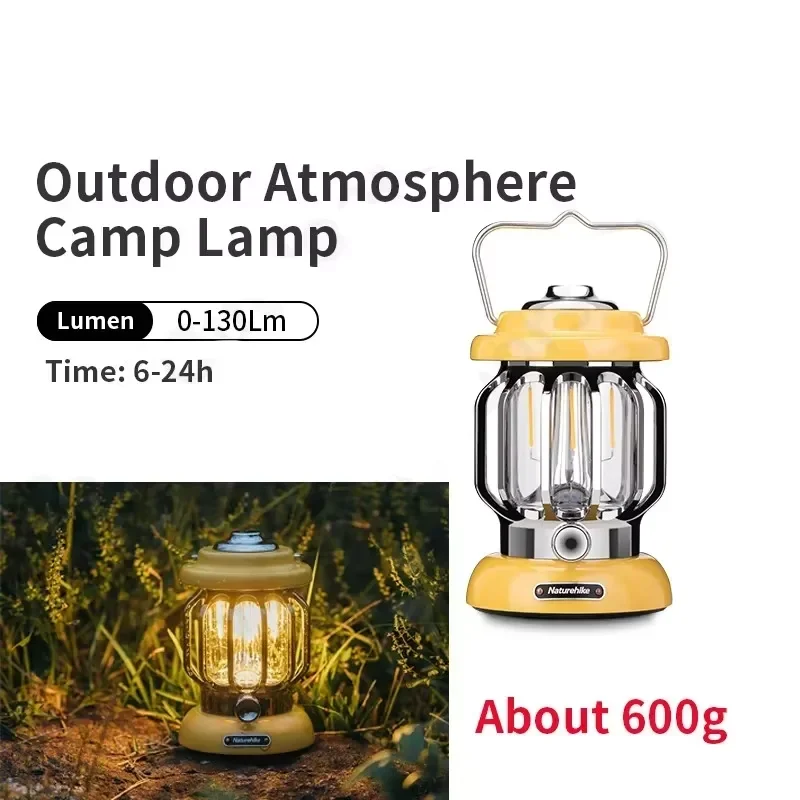 Outdoor IPX4 Waterproof ABS 12v LED Rechargeable Camping Lantern Lights Rotary Switch Creative Hanging Design White Red Body