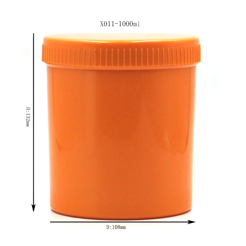 Compound line PP wide mouth plastic 1000ml 1L Cream Jar Hair cream gel jar