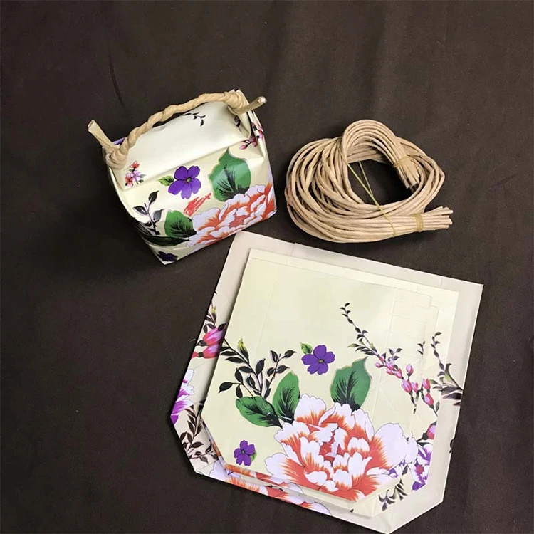 Eco-friendly Biodegradable 2-20KG Brown Natural Food Packaging Bags Kraft Paper Rice Dried Fruits Millet Gift Bags Tote Bag